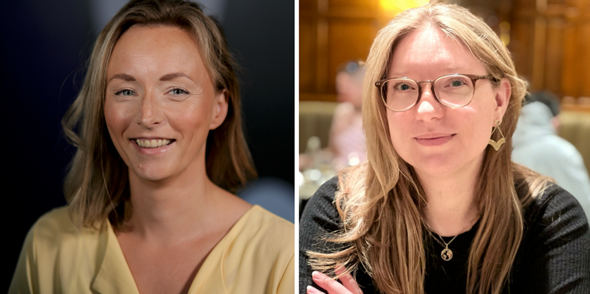Liv Oftedal Rossow og Lene Nævdal Grønningen i Helsedata i Oslo. Foto: Privat