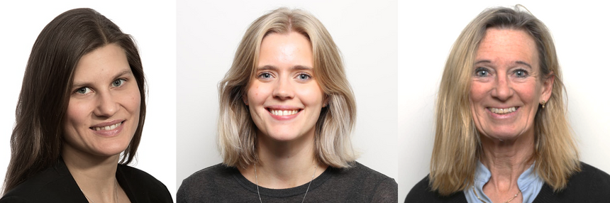 Den begrensede nettkapasiteten er en viktig pådriver for å utvikle smarte energiløsninger og forretningsmodeller, mener Hanne Kauko (t.v.), Mari Wardeberg og Cecilia Gabrielii. Foto:  Sintef