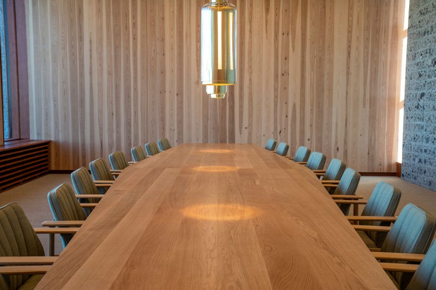 Statsrådssalen i Høyblokka er rekonstruert til punkt og prikke. Foto: Jonas Fæste Laksekjøn/NTB