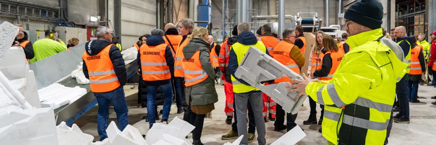 Andelen resirkulert materiale i XPS-produksjonen har økt til 55 prosent.  Foto:  TUM Studio