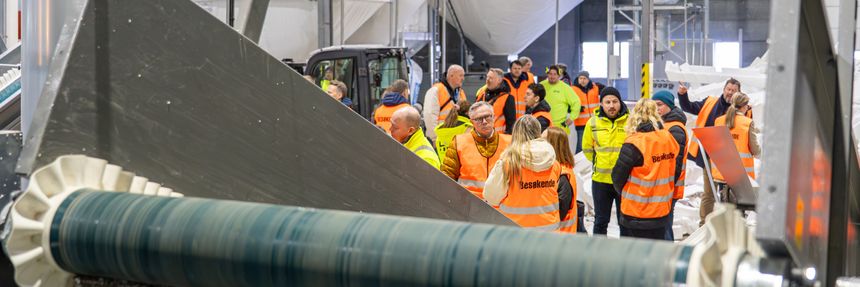 Under omvisningen fikk gjestene følge EPS-en gjennom hele anlegget. Foto:  TUM Studio