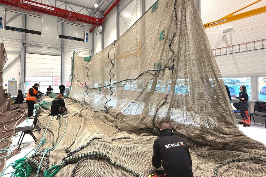 I ScaleAQs lokaler på Frøya lager de utstyr til oppdrettsbransjen. De bruker allerede resultatene fra prosjektet de har vært en del av når de gjør nye innkjøp. Foto:  Øyvind André Haram