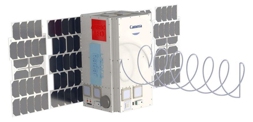 Etter at intervjuet ble gjort, ble designet på satellitten endret. Slik vil den se ut. Illustrasjon: ITS/UiO