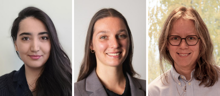  Interessen for sirkulære løsninger øker, skriver Pegah Monzeri (t.v.), Katarina Durcova og Karen Stendal. Foto:  Privat