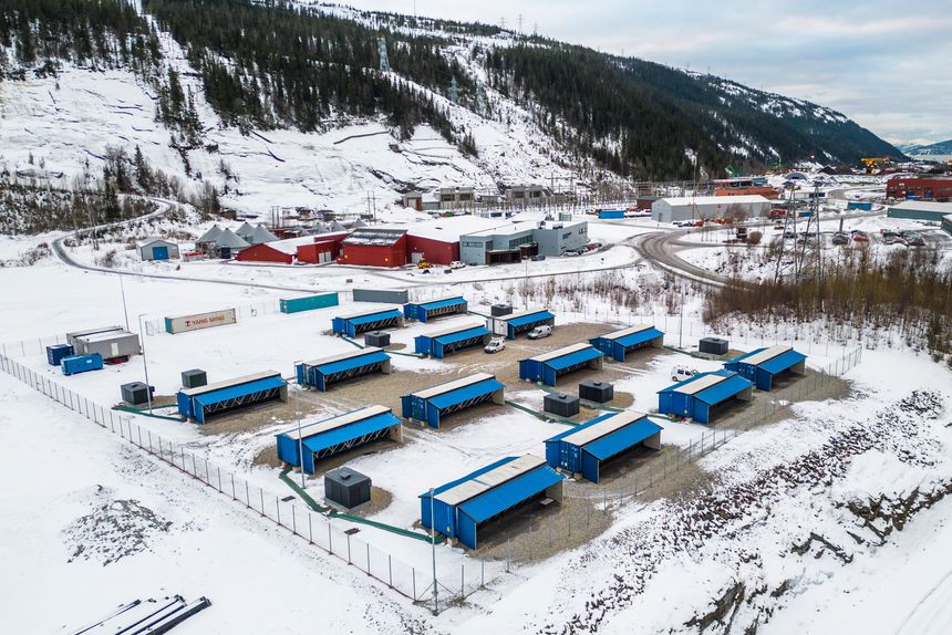 Bitcoin-mining på Mo industripark. Foto:  Arash A. Nejad