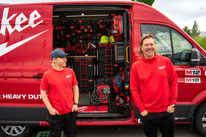 Brian Trollsås og Kristoffer Løvli i MILWAUKEE®. Foto: TUM Studio