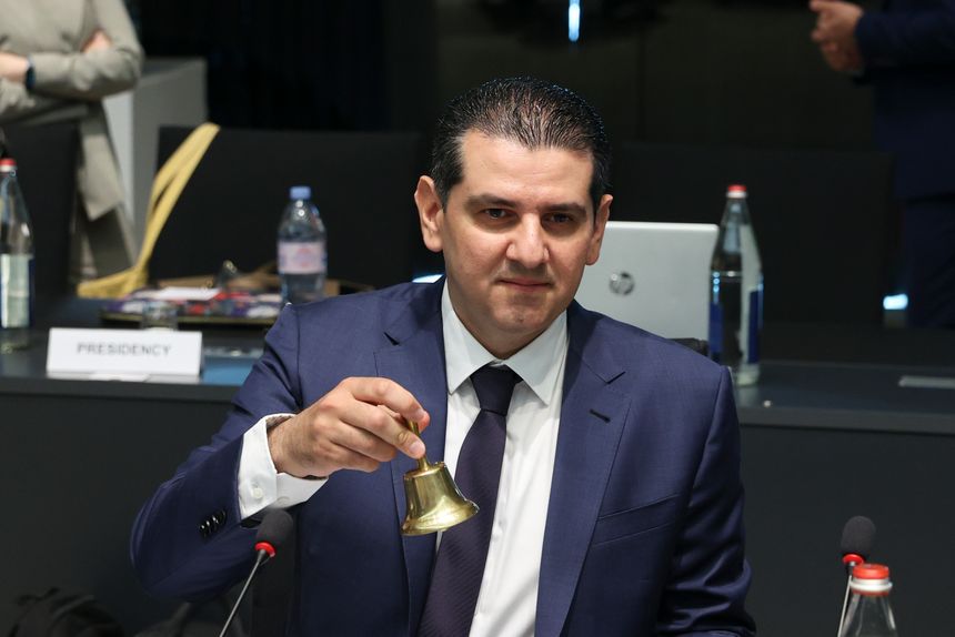 Kypros' energiminister Michael Damianos har spilt en viktig rolle for formannskapet de seks siste månedene. Fra juli må han gi fra seg plassen til sin irske kollega. Foto:  EU-rådet