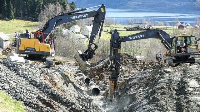 Dette er ett av 63 småkraftverk under bygging