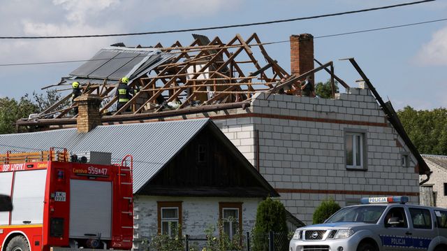 Droneangrepet: Hus i Polen kan ha blitt truffet av missil fra en F-16