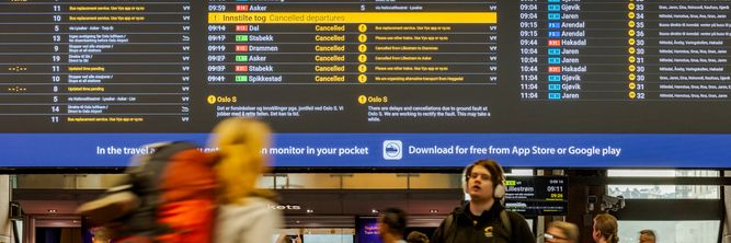 Illustrasjon av Derfor sprer tog­forsinkelser seg raskere i Norge enn i Sveits