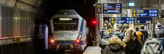 Illustrasjon av Slik gikk punktligheten fra 18 til 75 prosent i rushen