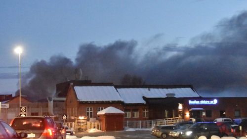 Illustrasjon av Industribrann på Raufoss 