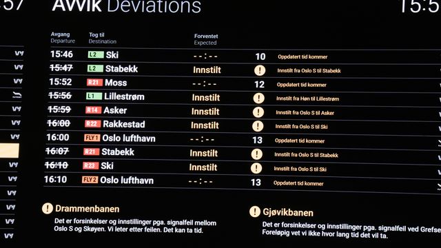 Dystre rushtidstall for Bane Nor: Ikke nådd målet én dag i år