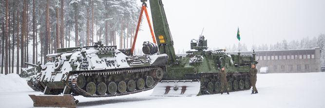 Illustrasjon av Norge har kjøpt nye bergingspanservogner