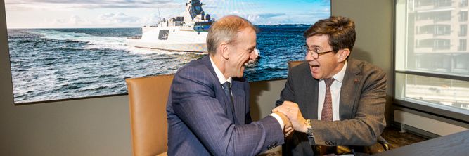 Illustrasjon av Kongsberg kan bli missil-leverandør til den franske marinen