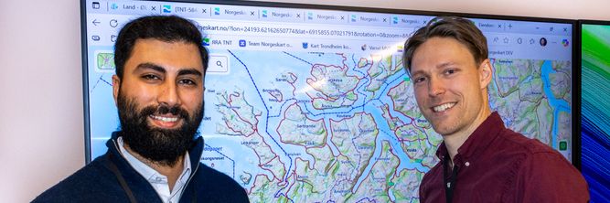 Illustrasjon av Nå kan du vise din egen posisjon i Norgeskart