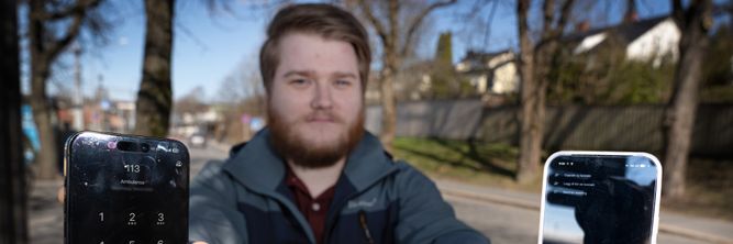 Illustrasjon av Da Johannes ringte etter sykebil, gikk telefonen i svart