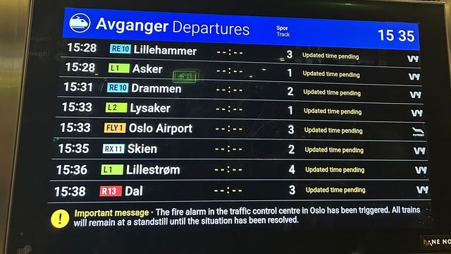 Forsikelser etter full stans i togtrafikken i Oslo