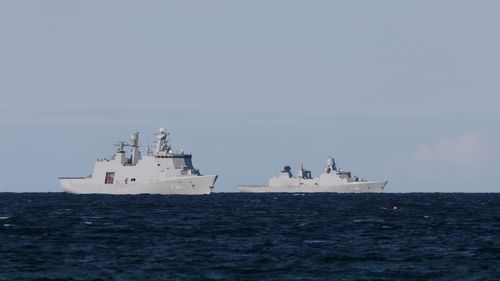 Illustrasjon av Observerte fire droner rundt dansk militærfartøy