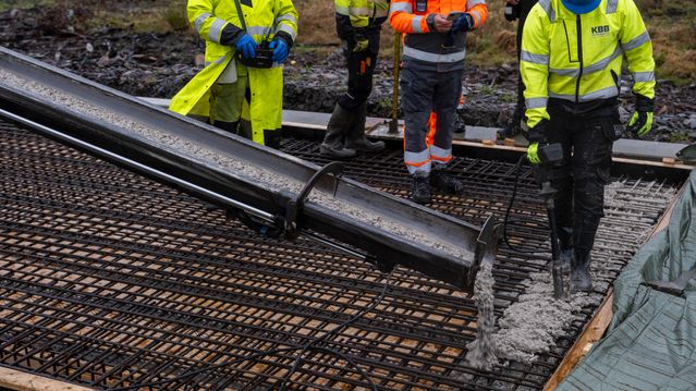 Lager betong nesten uten utslipp av klimagasser