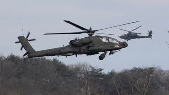 Illustrasjon av Amerikansk militærhelikopter styrtet ved Hormuzstredet