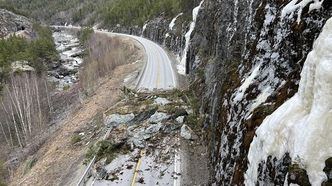 Illustrasjon av Nå blir rasutsatt E6 sikret mot steinsprang
