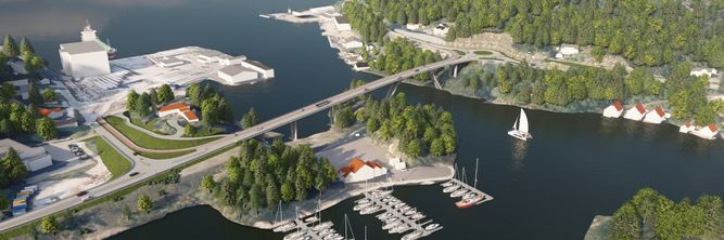 Illustrasjon av Disse skal kjempe om å få bygge bru til 450 millioner
