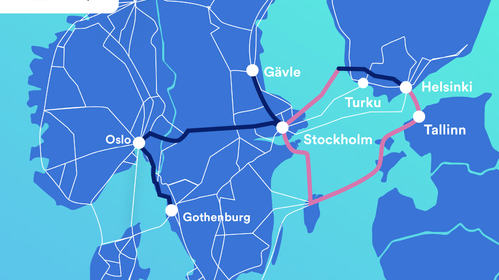 Illustrasjon av Tredobler sin internett­kapasitet i Norden