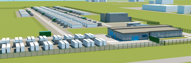 Illustrasjon av Et av Europas største energi&shy;selskaper leier seg inn i kjempebatterier