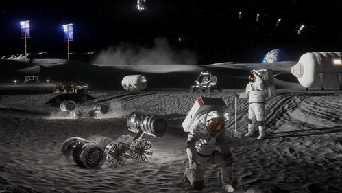 Illustrasjon av Nasa deler nye detaljer om månebase