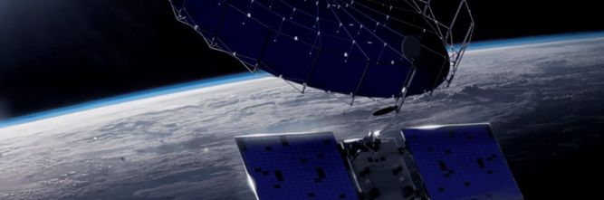 Illustrasjon av Norske radar­satellitter skal overvåke havet i sanntid