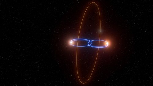 Illustrasjon av – Sannsynligvis det merkeligste planetsystemet vi har funnet