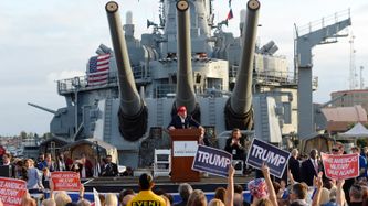 Illustrasjon av Trumps slagskip-drømmer kan skyldes misunnelse overfor Putin