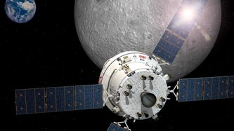Illustrasjon av Store deler av Artemis II-fartøyet Orion er europeisk