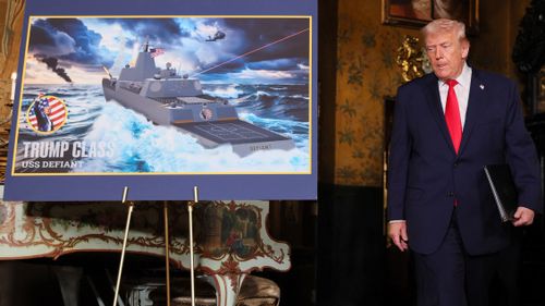 Illustrasjon av Trumps slagskip blir reaktordrevet