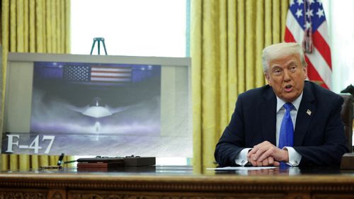 Illustrasjon av USAs neste jagerfly skal fly i Trumps regjeringstid