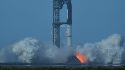 Illustrasjon av SpaceX-oppskyting avbrutt i siste øyeblikk