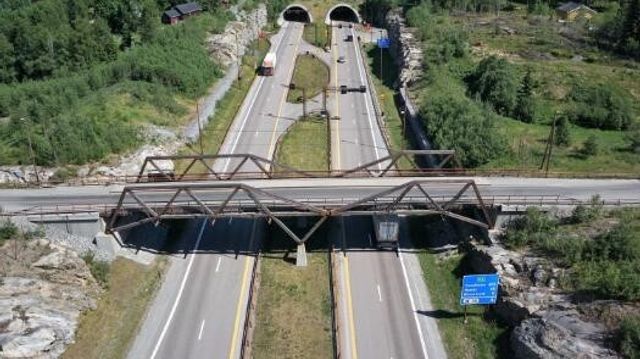Nå blir trebrua over E6 erstattet med betongbru
