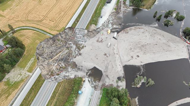 Skredet ved Nesvatnet ble utløst av arbeid med å forsterke grunnen