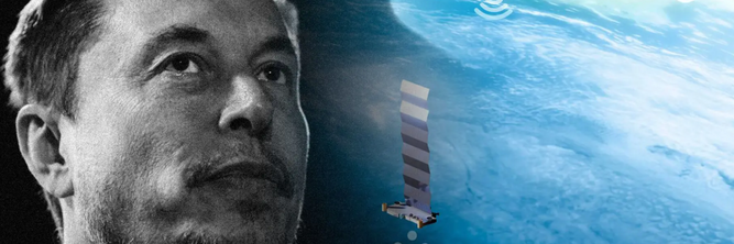 Illustrasjon av Elon Musk-satellittene kan bli en reell trussel mot fibernett i Norge