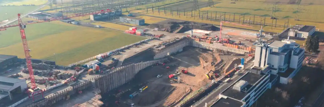 Illustrasjon av Her bygges verdens største flytbatteri