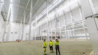 Illustrasjon av T1 Energy har fått strøm til datasenter i Freyr-fabrikken