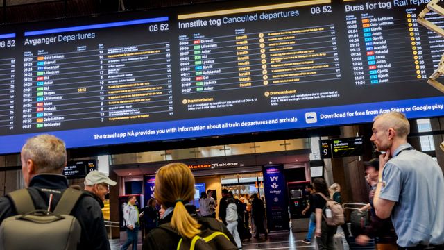 Norske tog har vært mer enn 8500 timer forsinket hittil i år