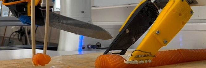 Illustrasjon av Denne roboten multitasker som en sushikokk
