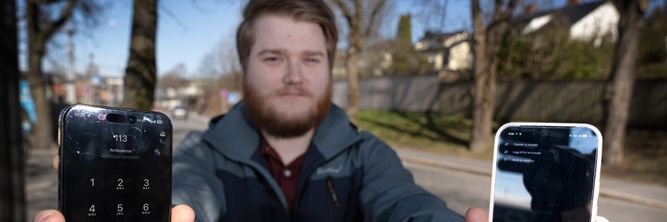 Illustrasjon av Da Johannes ringte etter sykebil, gikk telefonen i svart