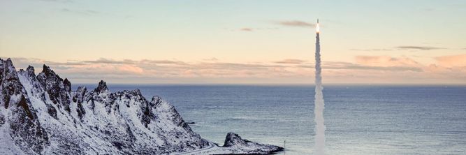 Illustrasjon av Første europeiske hypersoniske missil skutt opp fra Andøya