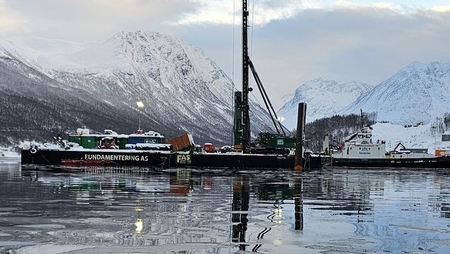 Milepæl for pelingen av Ramfjordbrua