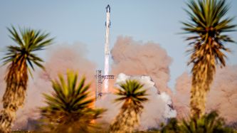 Illustrasjon av Skal sende Starship i bane rundt jorden neste uke