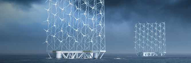 Illustrasjon av Vil lage en vegg med havvind