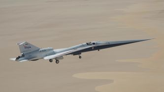 Illustrasjon av Stillegående Nasa-fly brøt lydmuren for første gang
